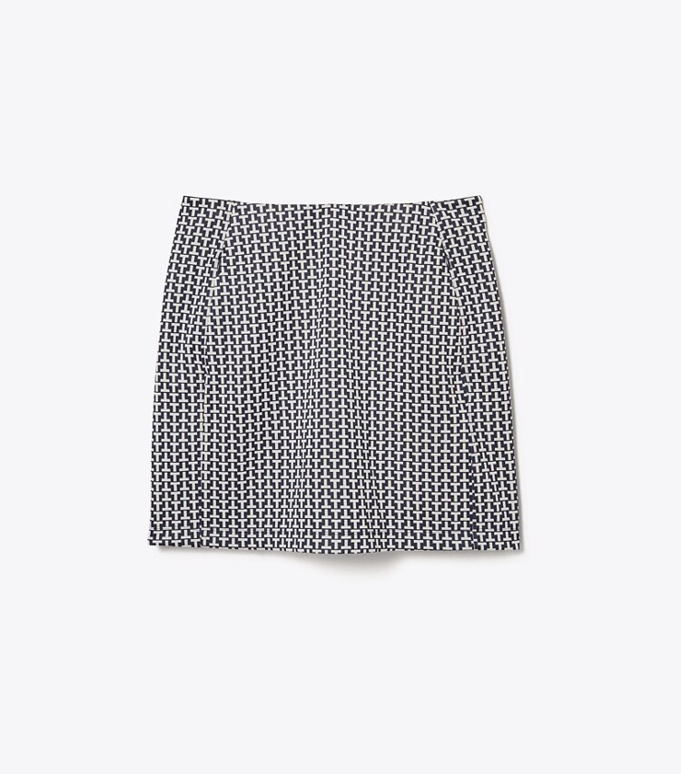 Tory Sport designer bottoms Performance Jacquard Skirt in Tory Navy Two Way T front