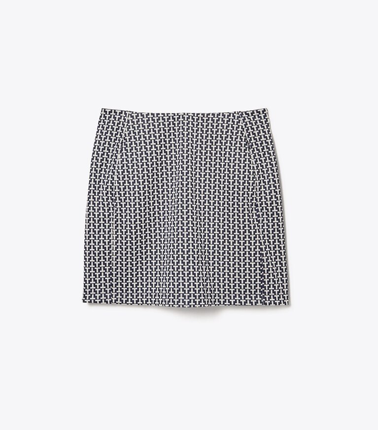 Tory Sport designer bottoms Performance Jacquard Skirt in Tory Navy Two Way T front