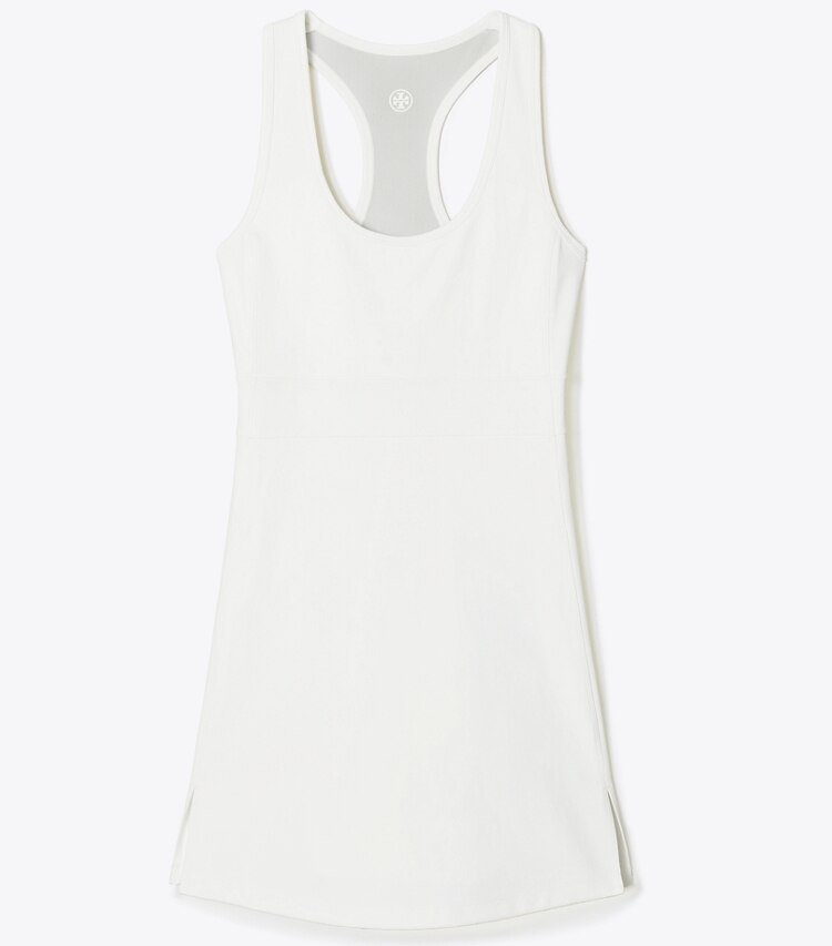 Tory Sport designer dresses Performance Mesh Tennis Dress in Snow White front