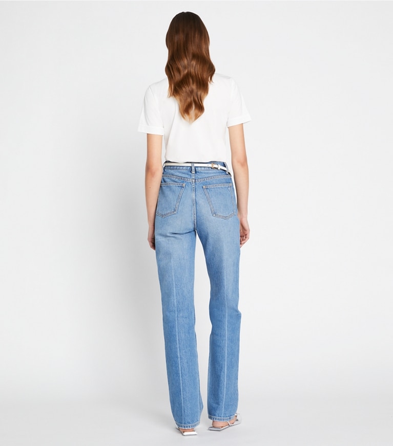 Tory Sport designer oberteile Performance-Polotunika in Snow White on model back