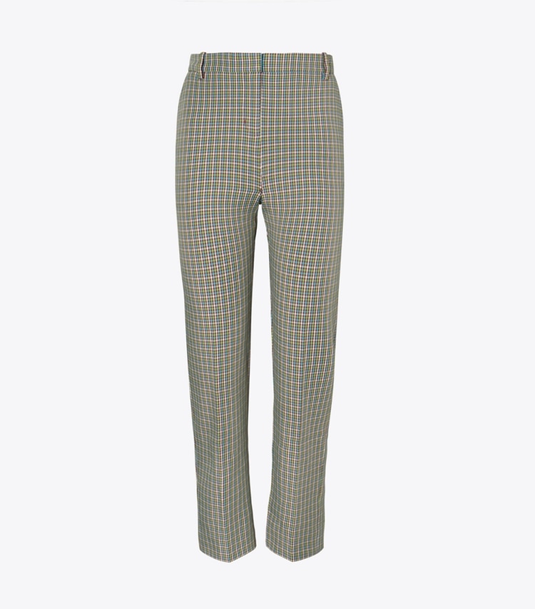 Tory Sport designer bottoms Performance Twill Golf Pant in Winetasting Pincheck Plaid front