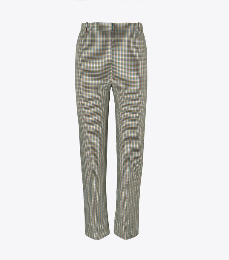 Tory Sport designer bottoms Performance Twill Golf Pant in Winetasting Pincheck Plaid front