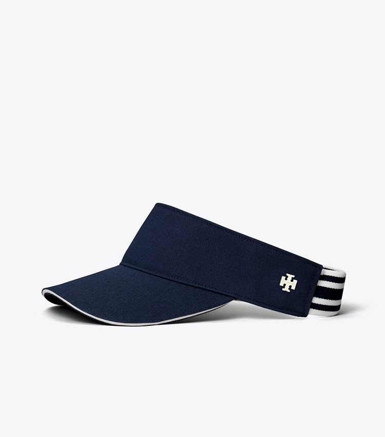 Tory Sport designer hats Performance Visor in Tory Navy angle