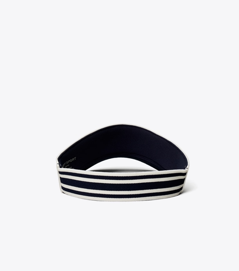 Tory Sport designer hats Performance Visor in Snow White angle