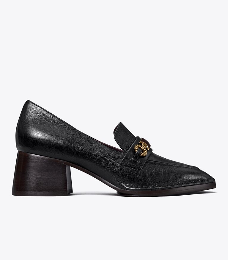 Tory Burch designer heels Perrine Loafer mit Absatz in PERFECT BLACK angle