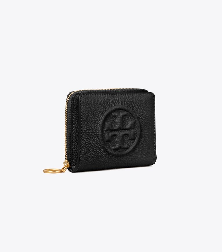 Tory Burch designer wallets Perry Bombé Bi-Fold Wallet in Black angle