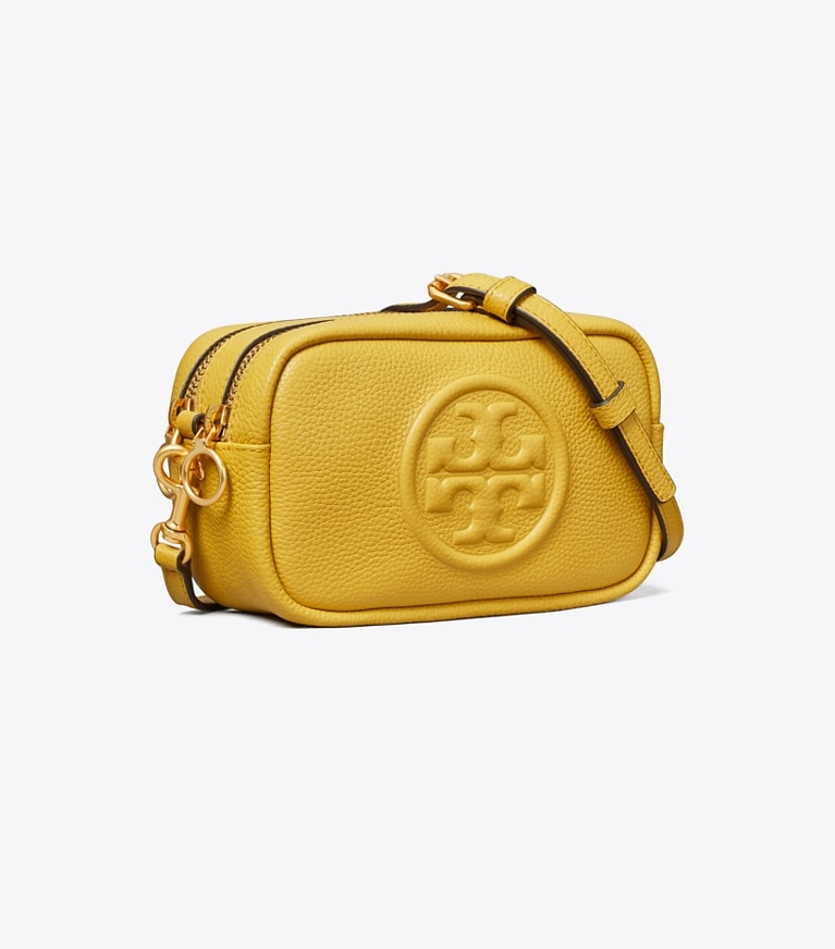 Tory Burch designer crossbody bags Perry Bombé Mini Bag in Golden Sunset angle