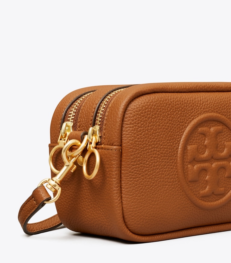 Tory Burch designer crossbody bags Perry Bombé Mini Bag in Light Umber angle
