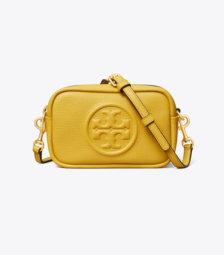 Tory Burch designer crossbody bags Perry Bombé Mini Bag in Golden Sunset front