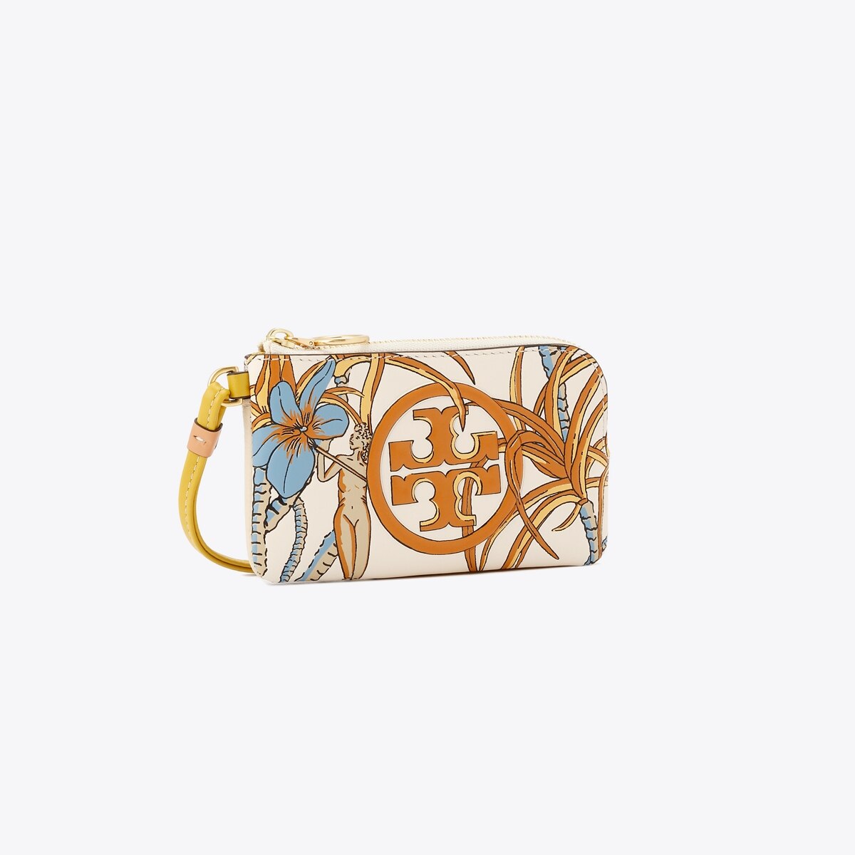 tory burch perry printed top zip card case