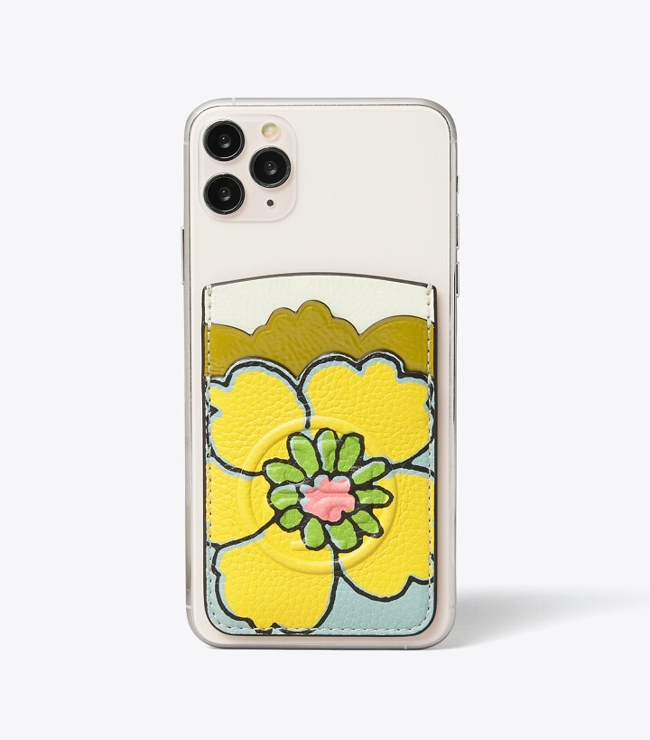 Perry Bombé Yellow Flower Card Pocket: Women's Designer Tech Accessories | Tory  Burch