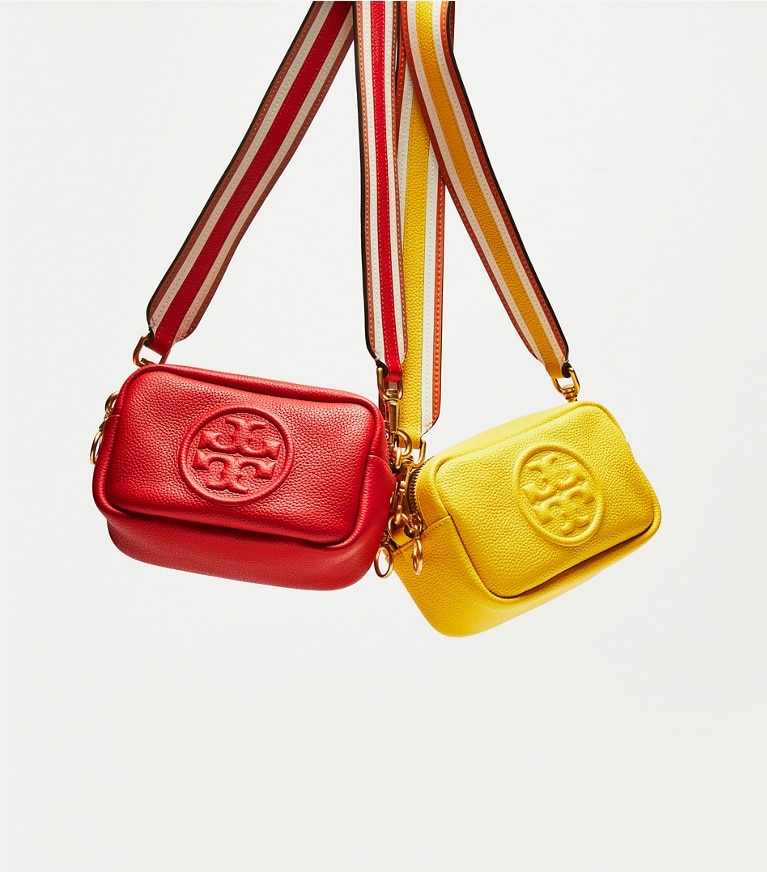 Tory burch perry bombe 2025 pieced strap mini bag