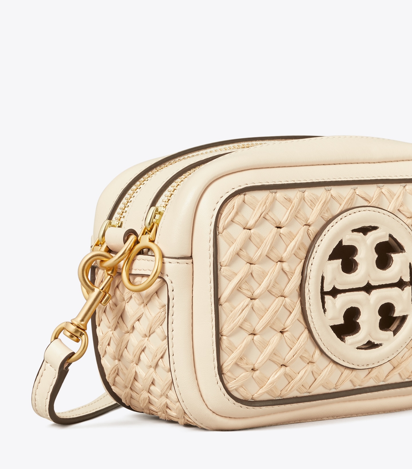 Perry Bombé Straw Woven Mini Bag 