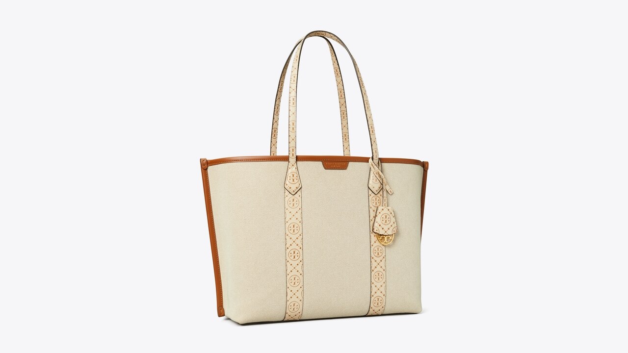 Perry Canvas Triple-Compartment Tote