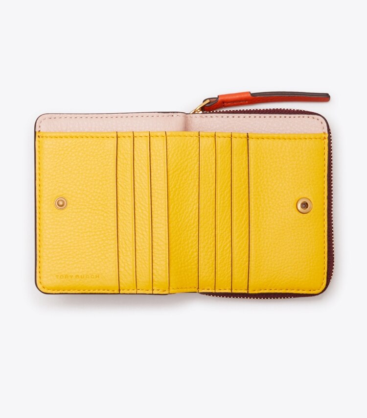 Tory Burch designer wallets Perry Color-Block Medium Wallet in Tramonto/Port overhead
