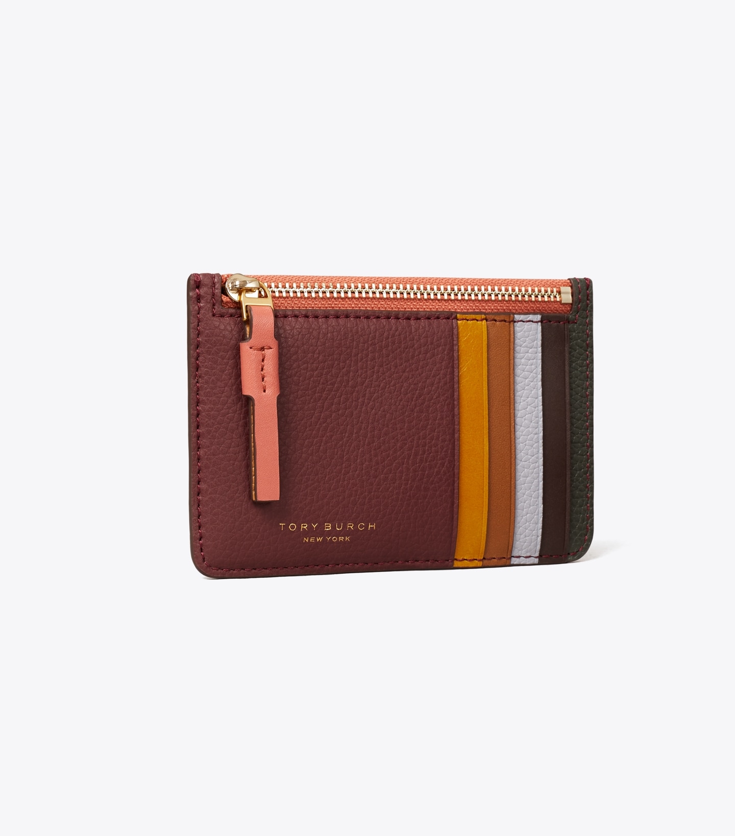 Perry Color-Block Top-Zip Card Case