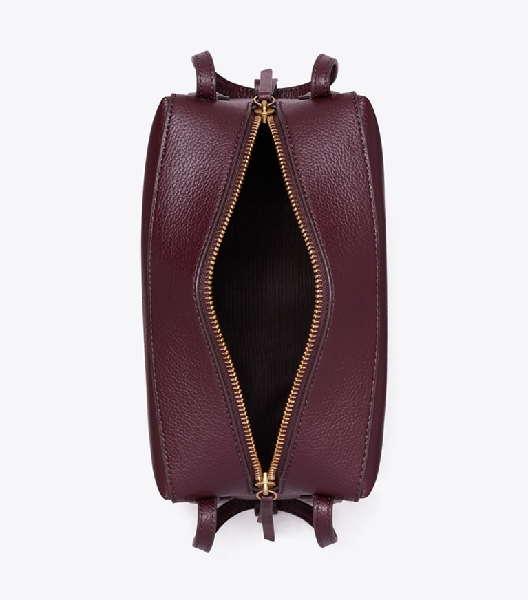 Tory Burch designer crossbody bags Perry Crossbody in Dark Carmine overhead