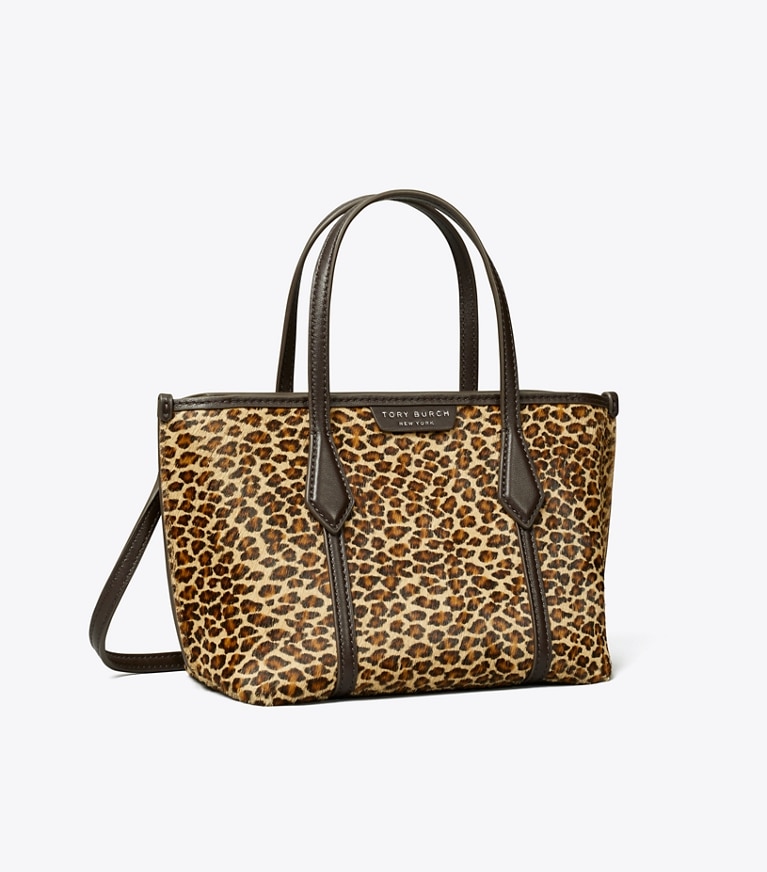 Tory Burch designer crossbody bags Perry Leopard Mini Tote in Multi angle
