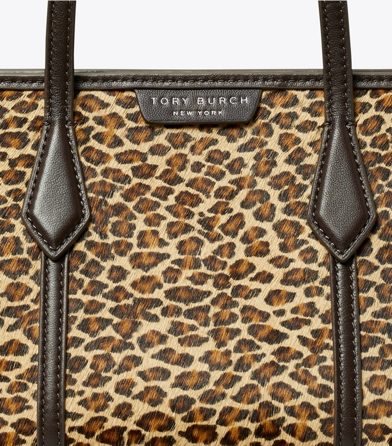 Tory Burch designer crossbody bags Perry Leopard Mini Tote in Multi angle