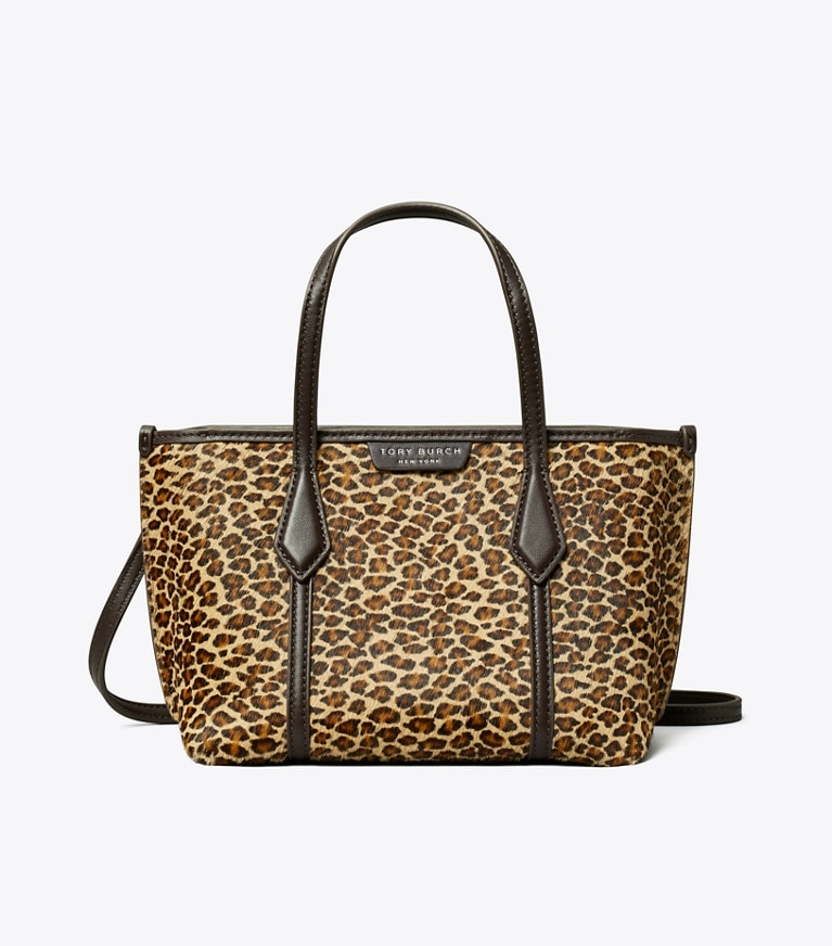 Tory Burch designer crossbody bags Perry Leopard Mini Tote in Multi angle