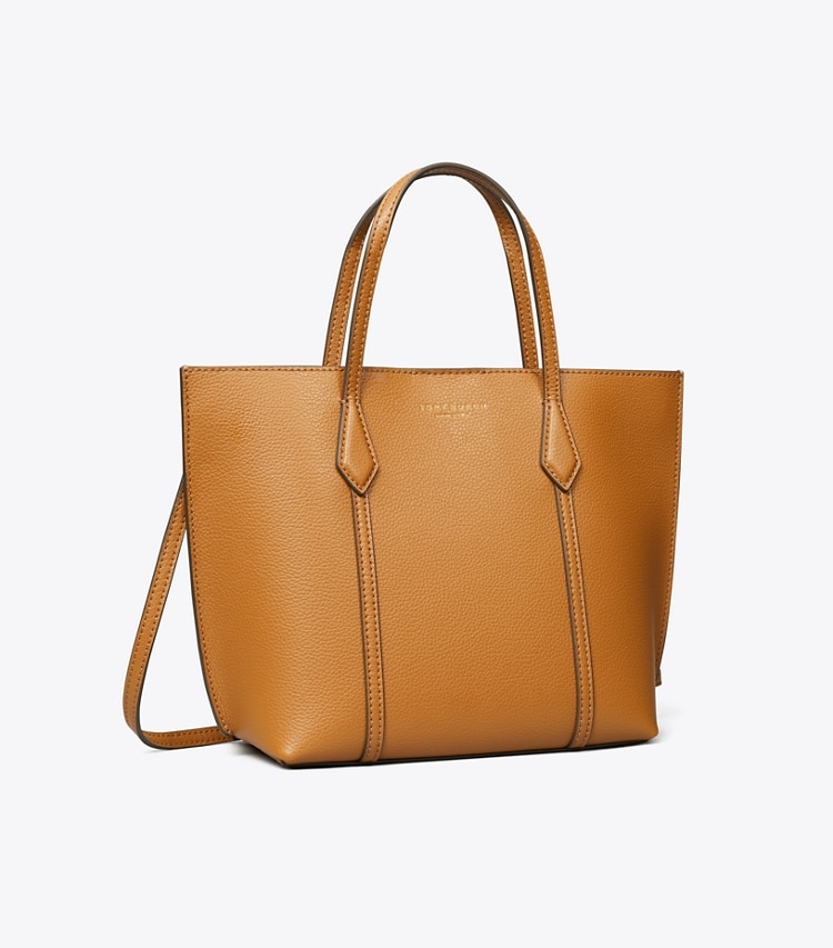 Tory Burch designer crossbody bags Perry Mini Tote in Autumn Brown angle