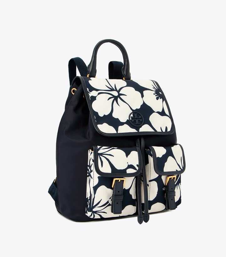 tory burch perry jacquard flap backpack