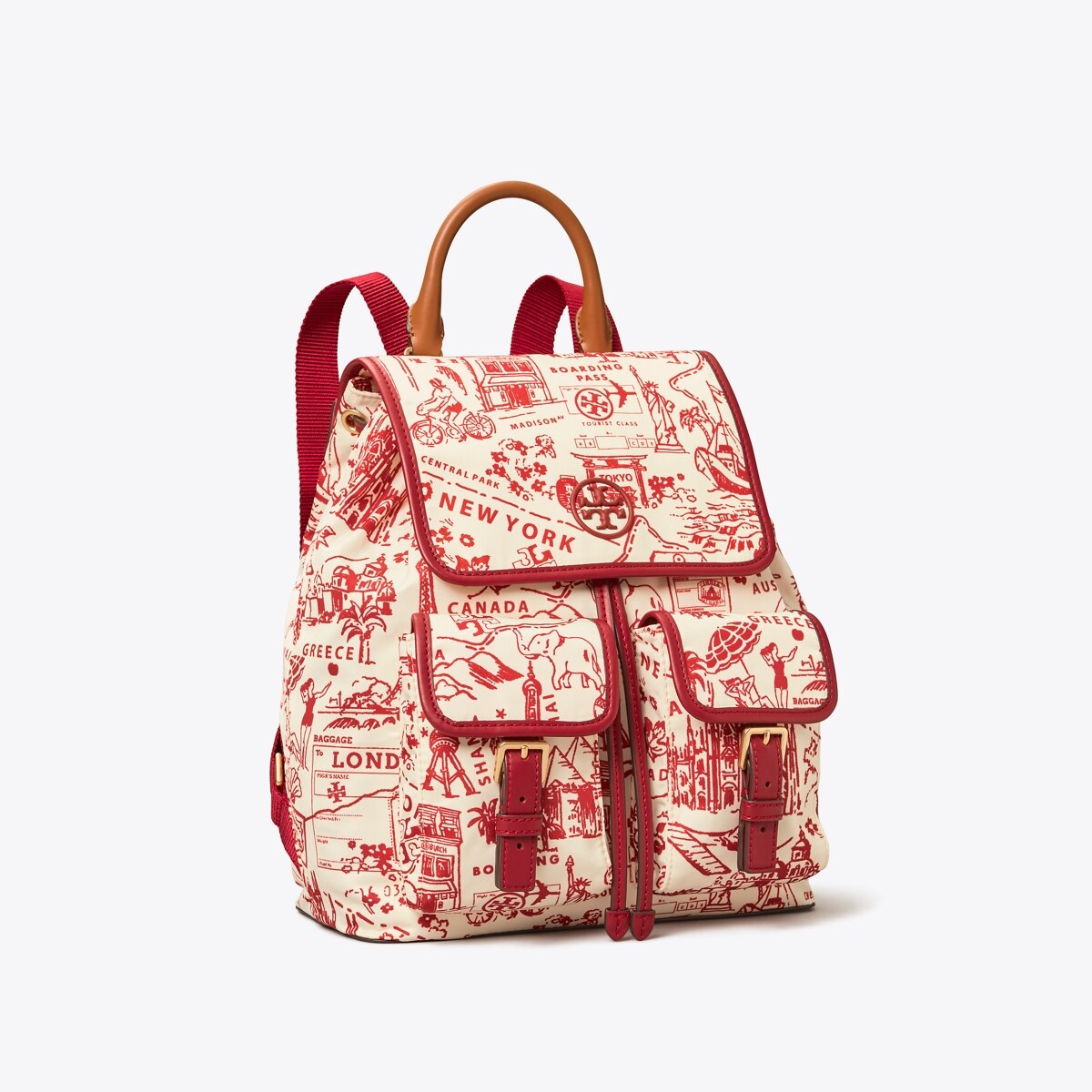 tory burch perry jacquard flap backpack