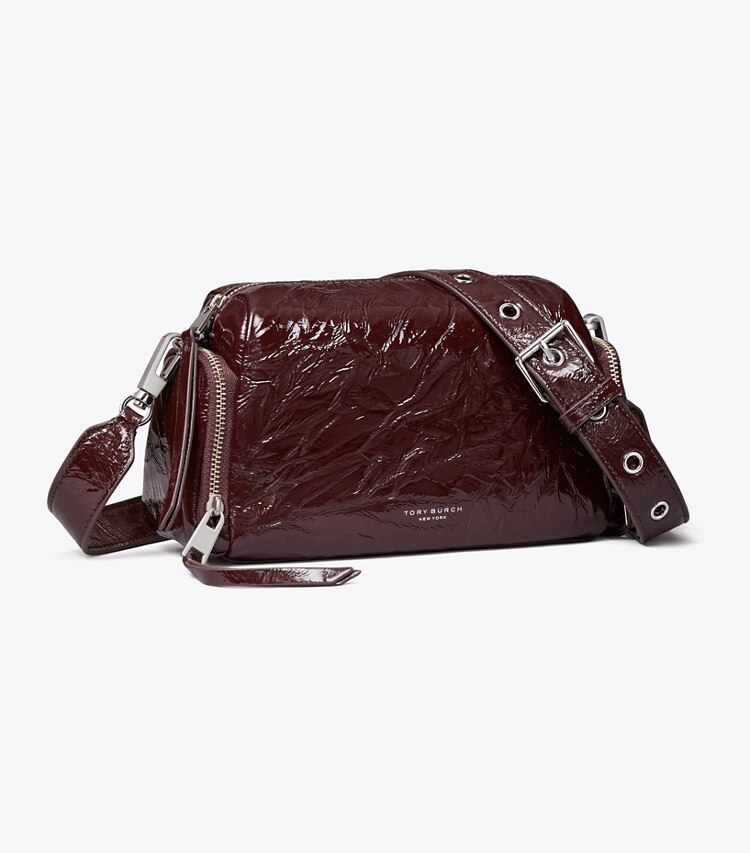 Tory Burch designer クロスボディバッグ ペリー パテント ボイジャー クロスボディバッグ in Albarossa angle