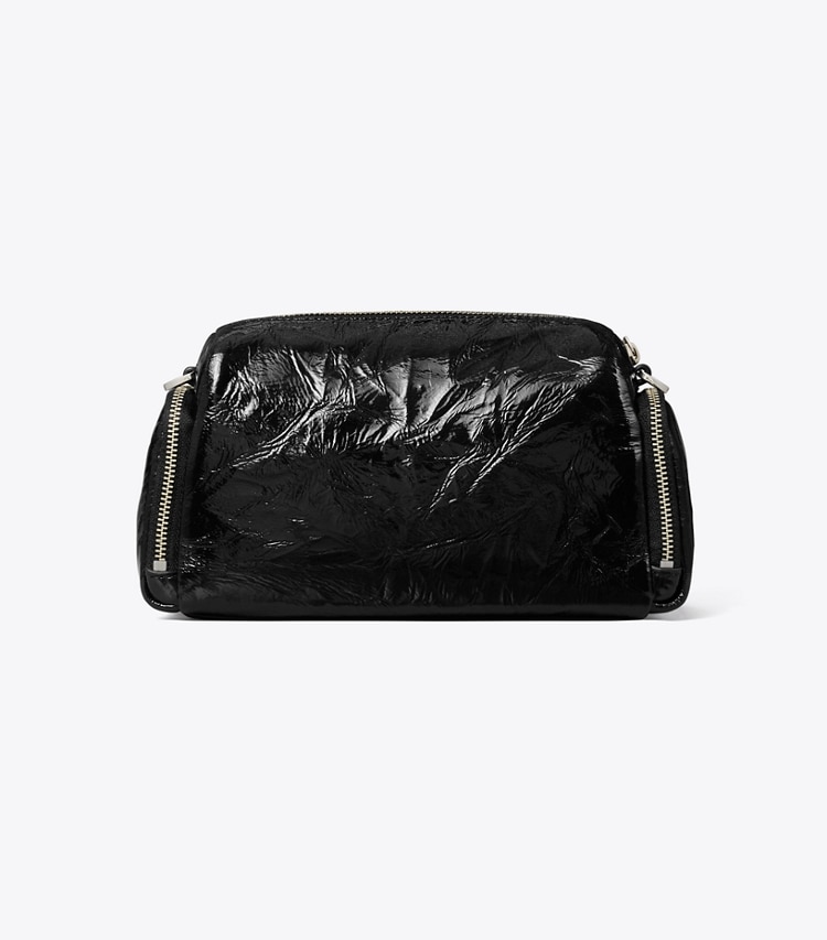 Tory Burch designer クロスボディバッグ ペリー パテント ボイジャー クロスボディバッグ in Black 戻る