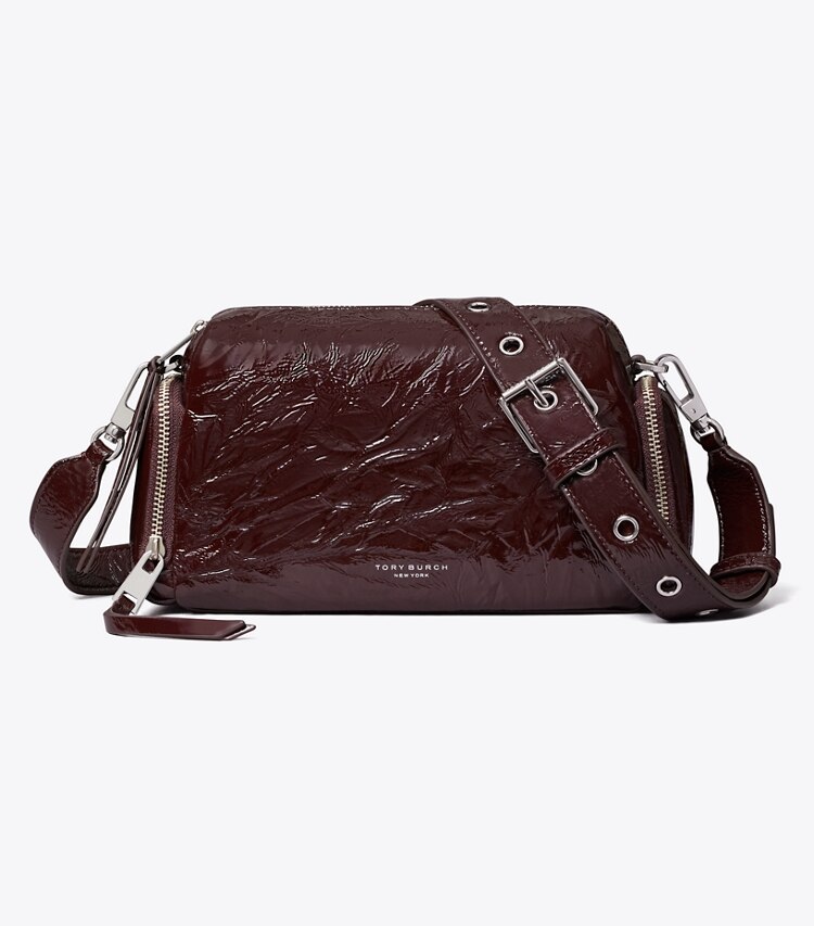Tory Burch designer クロスボディバッグ ペリー パテント ボイジャー クロスボディバッグ in Albarossa front