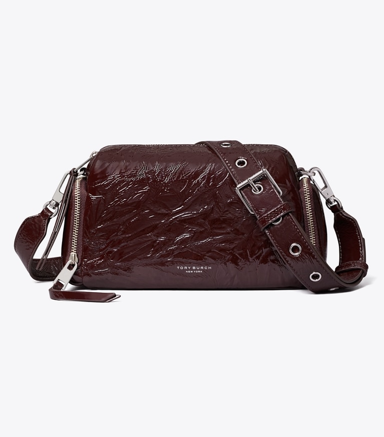 Tory Burch designer クロスボディバッグ ペリー パテント ボイジャー クロスボディバッグ in Albarossa front