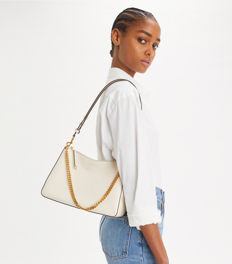 Tory Burch designer shoulder bags Perry Shoulder Bag in Light Cream angle
