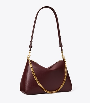 Tory Burch designer shoulder bags Perry Shoulder Bag in Beetle Berry angle