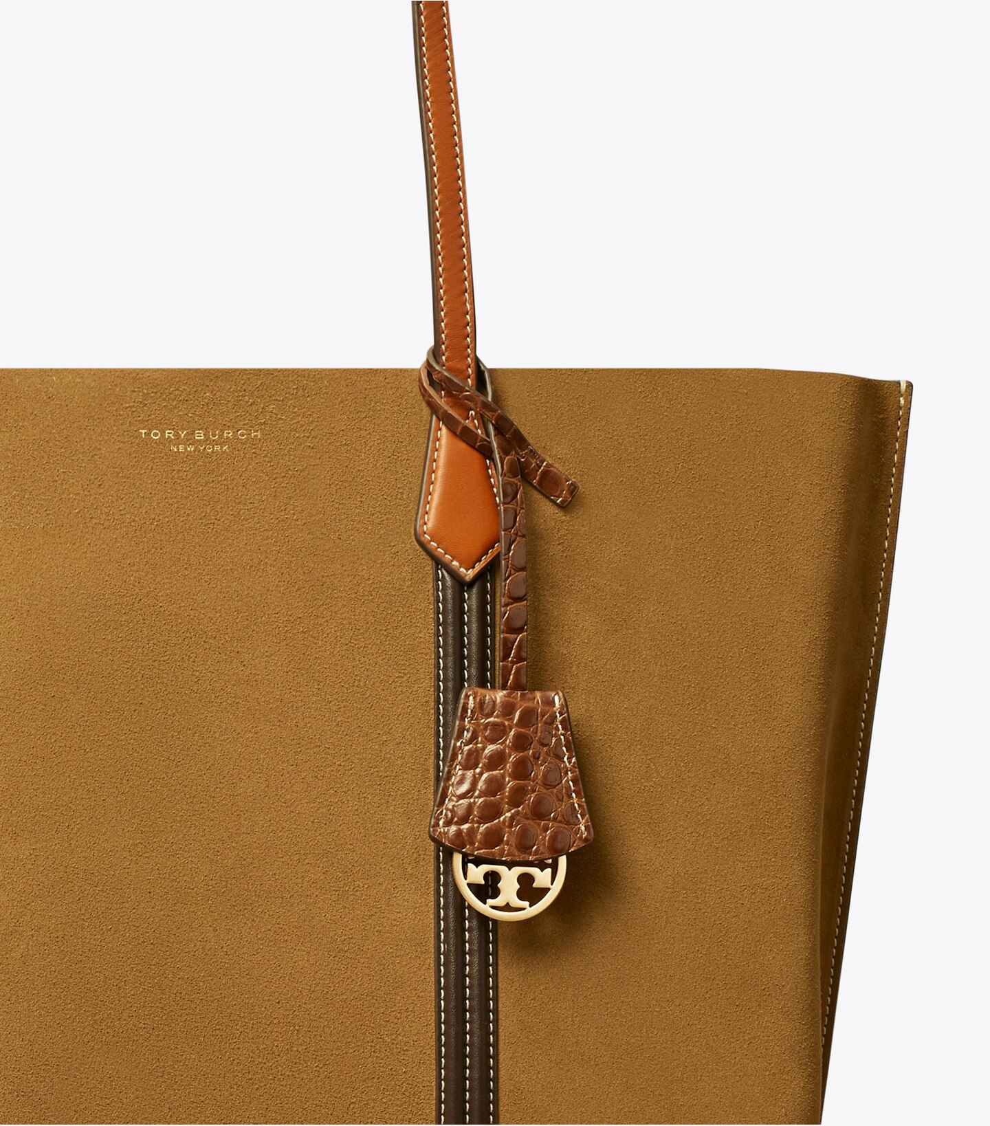 Perry Suede Triple-Compartment Tote