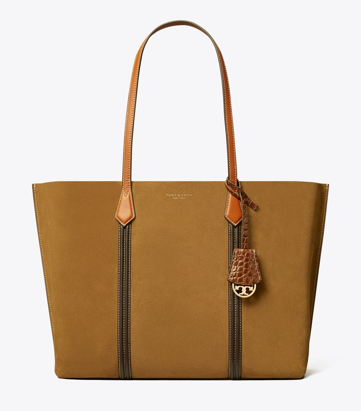 Perry Suede Triple-Compartment Tote