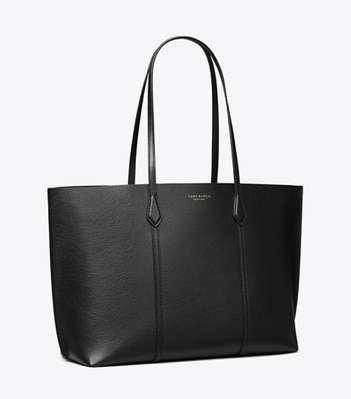 Tory Burch designer tote bags Perry Tote in Black angle