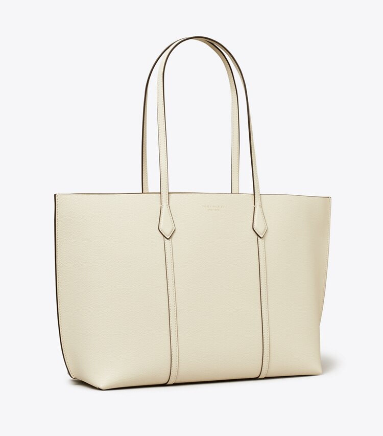 Tory Burch designer tote bags Perry Tote in Warm White angle