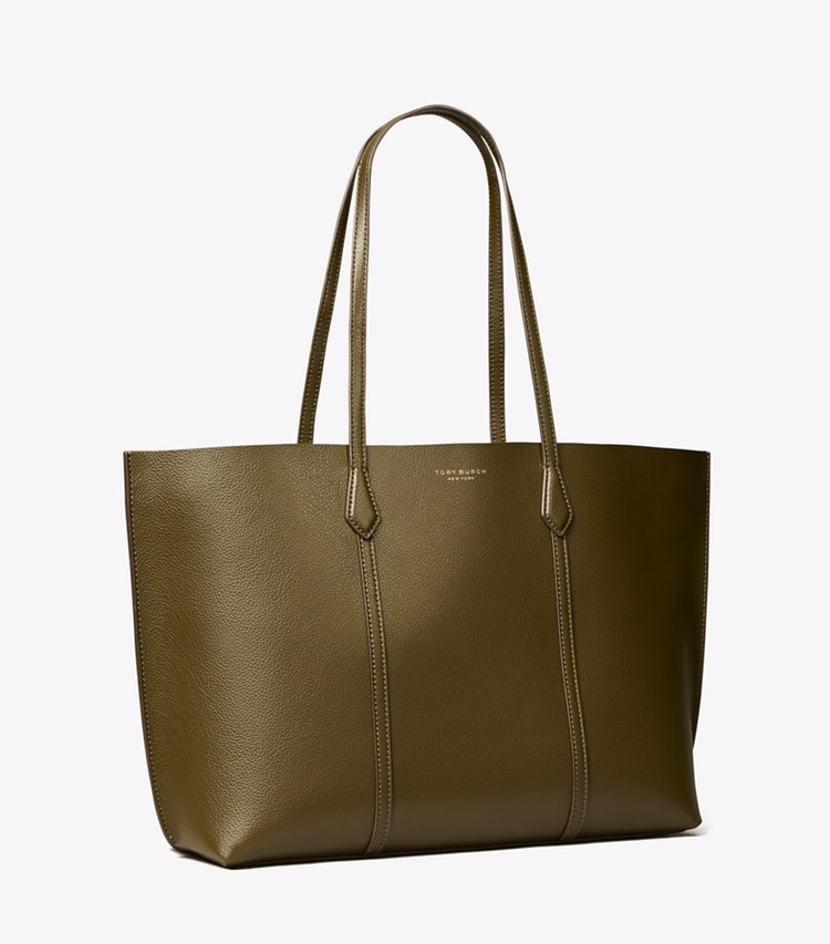 Tory Burch designer tote bags Perry Tote in Dark Olive angle