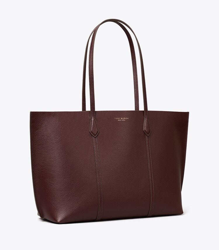 Tory Burch designer tote bags Perry Tote Bag in Dark Carmine angle