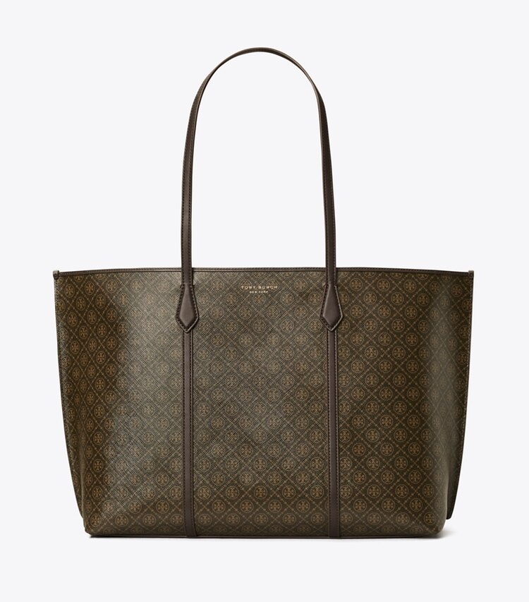 Tory Burch designer tote bags Perry Tote Bag aus beschichtetem Canvas in French Press front