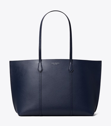 Tory Burch designer tote bags Perry Tote Bag in Dark Sky front