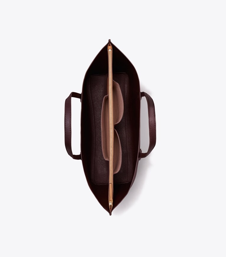 Tory Burch designer tote bags Perry Tote Bag mit drei Fächern in Albarossa angle