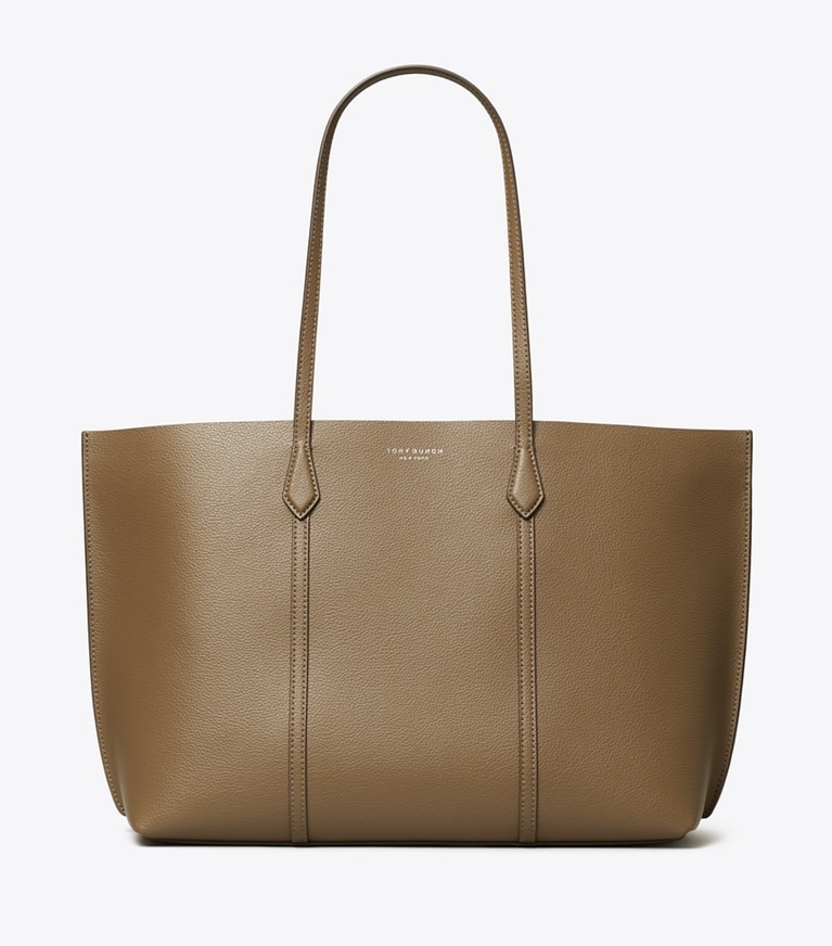 Tory Burch designer tote bags Perry Tote in Wild Mushroom angle