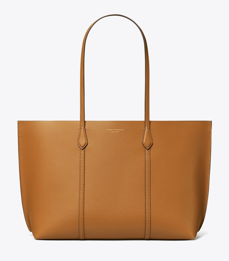 Tory Burch designer tote bags Perry Tote in Autumn Brown front