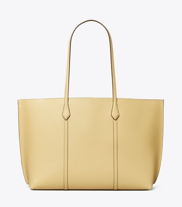 Tory Burch designer tote bags Perry Tote in Praline front