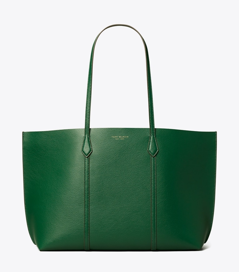 Tory Burch designer tote bags Perry Tote in Dark Kale front