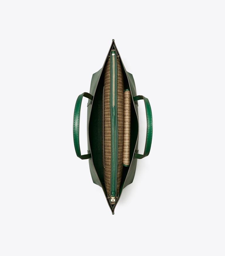 Tory Burch designer tote bags Perry Tote in Dark Kale overhead