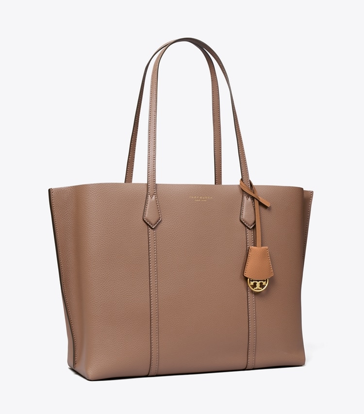 Tory Burch designer トートバッグ ペリー トリプルコンパートメント トート in CLAM SHELL angle