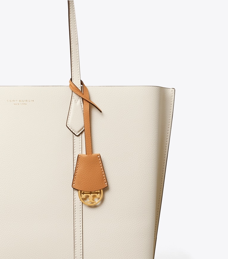 Tory Burch designer tote bags Perry Triple-Compartment Tote in NEW IVORY angle