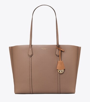 Tory Burch designer トートバッグ ペリー トリプルコンパートメント トート in CLAM SHELL front